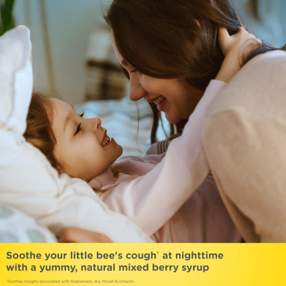 Authentic Zarbee's safe nighttime kids syrup bottle containing elderberry and chamomile extract