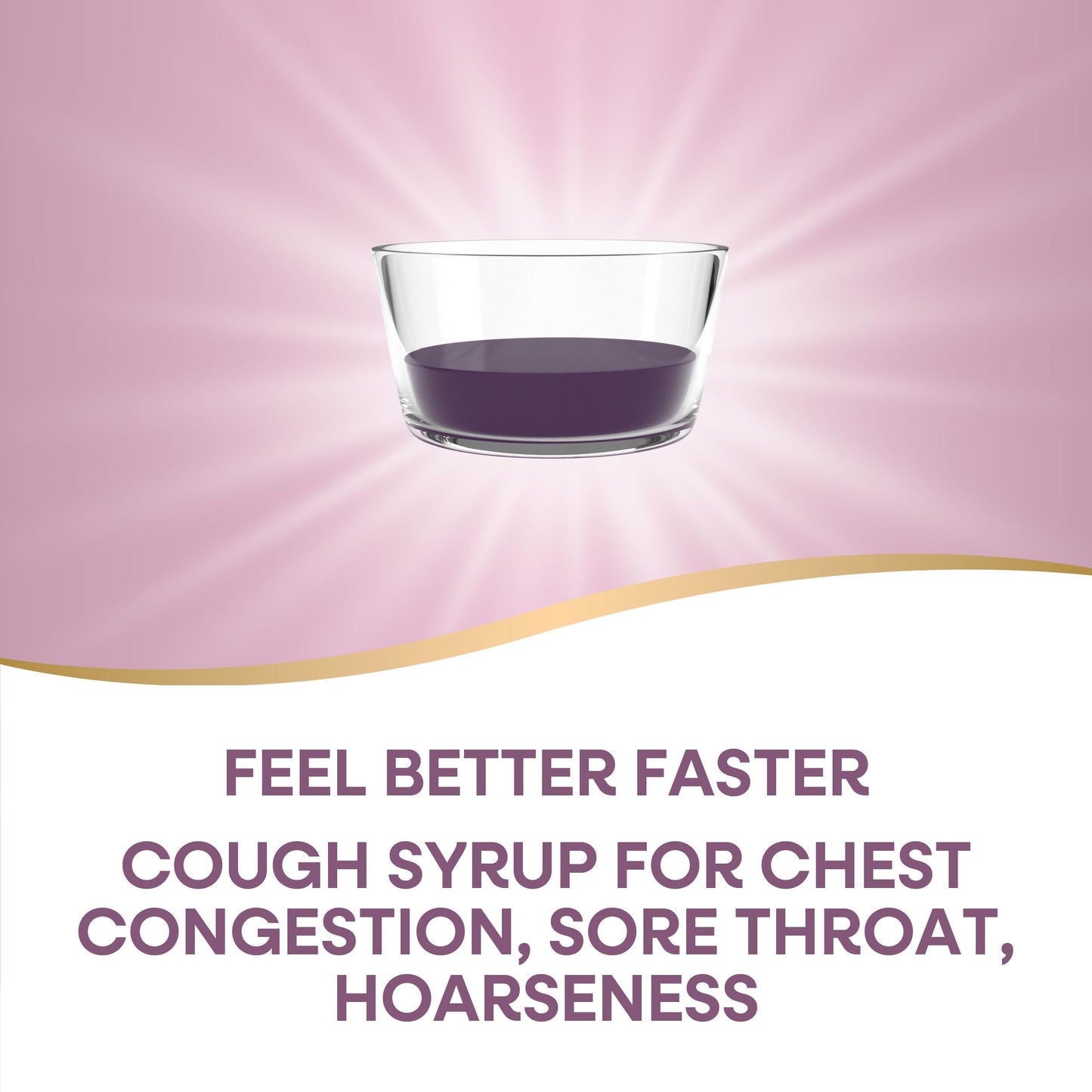 Angled view of the non drowsy Nature's Way Umcka cough syrup bottle with the included dosage cup
