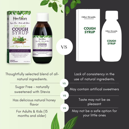 Herbion Naturals alcohol free throat soothing syrup 5 fluid ounces bottle