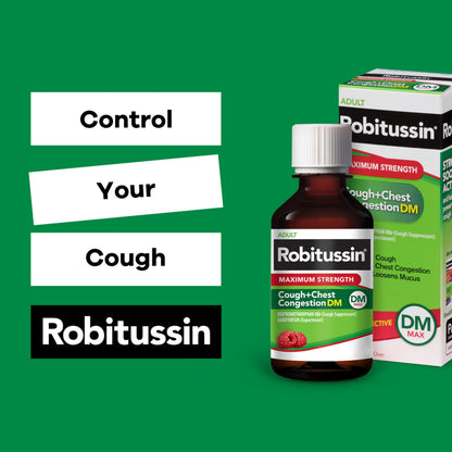Top view of the secure cap and neck seal on the maximum strength Robitussin daytime cold relief bottle.