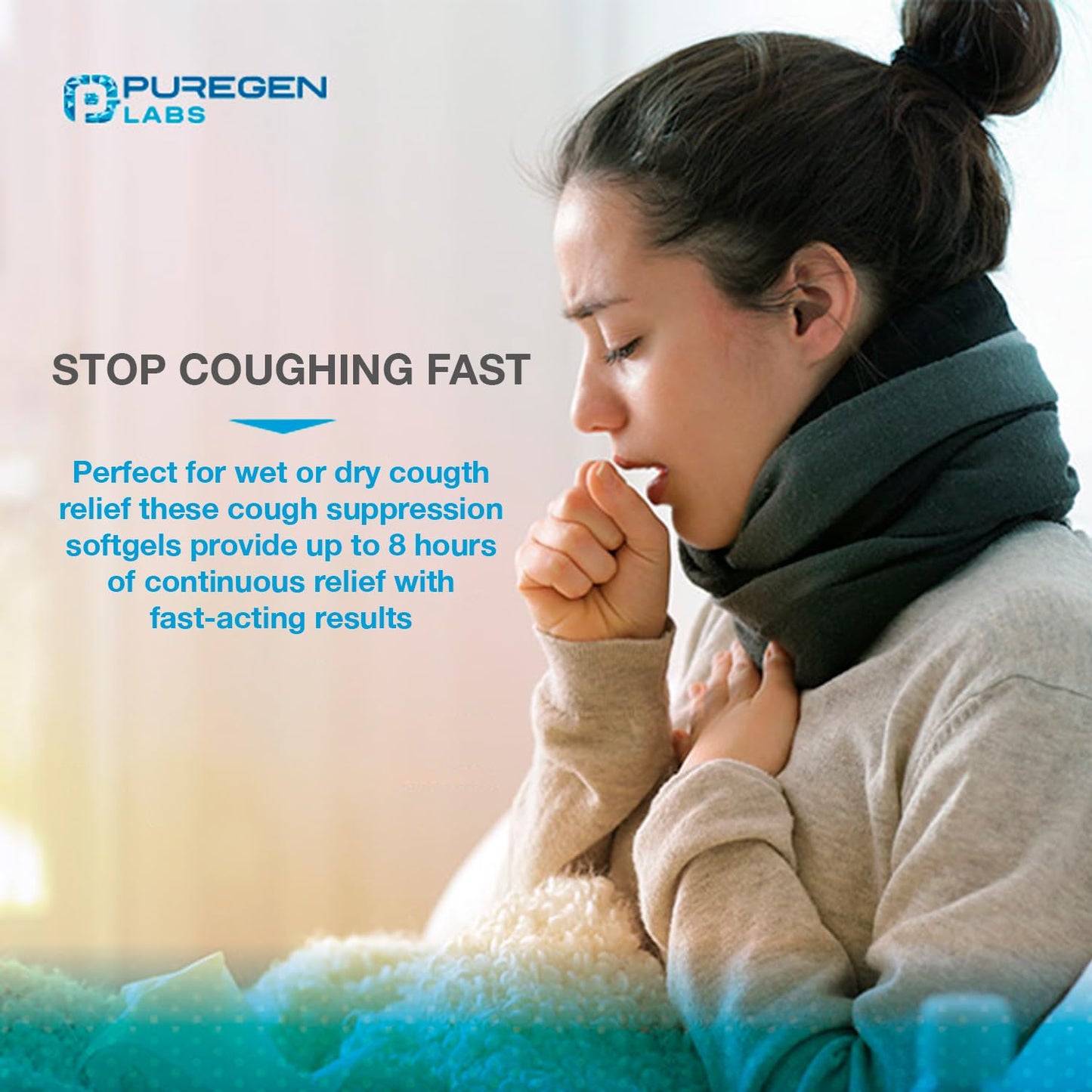 Easy to swallow non drowsy dextromethorphan hydrobromide capsules by Puregen Labs.