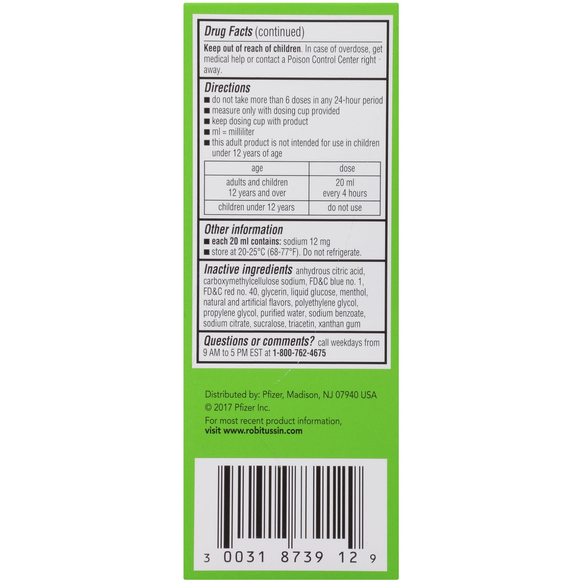 Product packaging photo focusing on the non drowsy dual action expectorant and suppressant warnings.