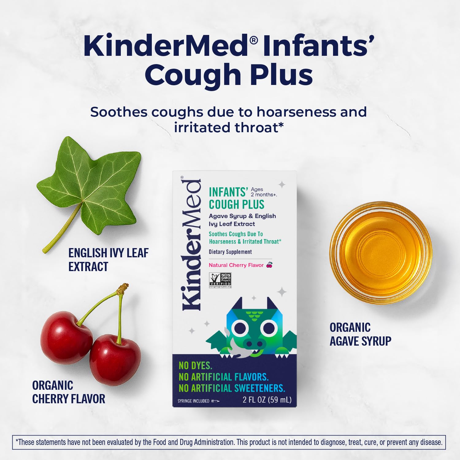 KinderMed infant oral dosing syringe included inside the dual pack medicine box