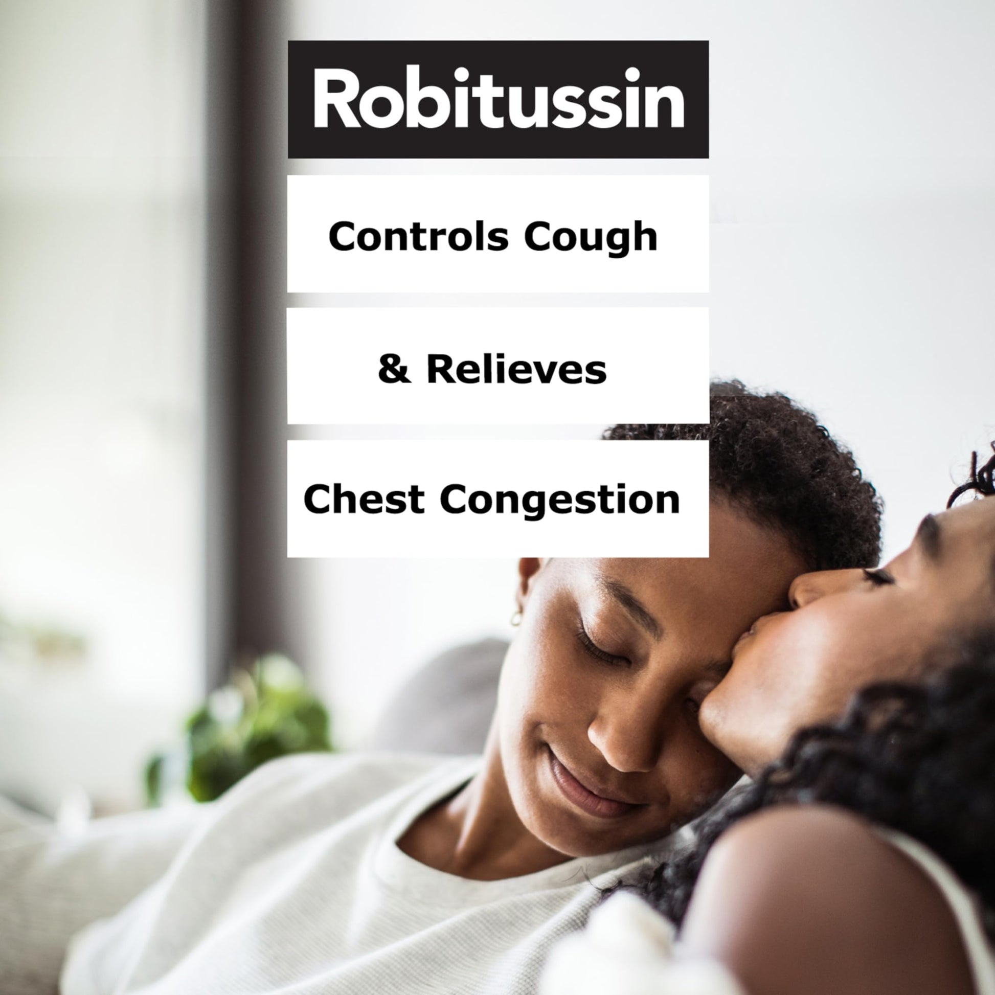 Robitussin maximum strength cough suppressant and expectorant box side view showing warnings.