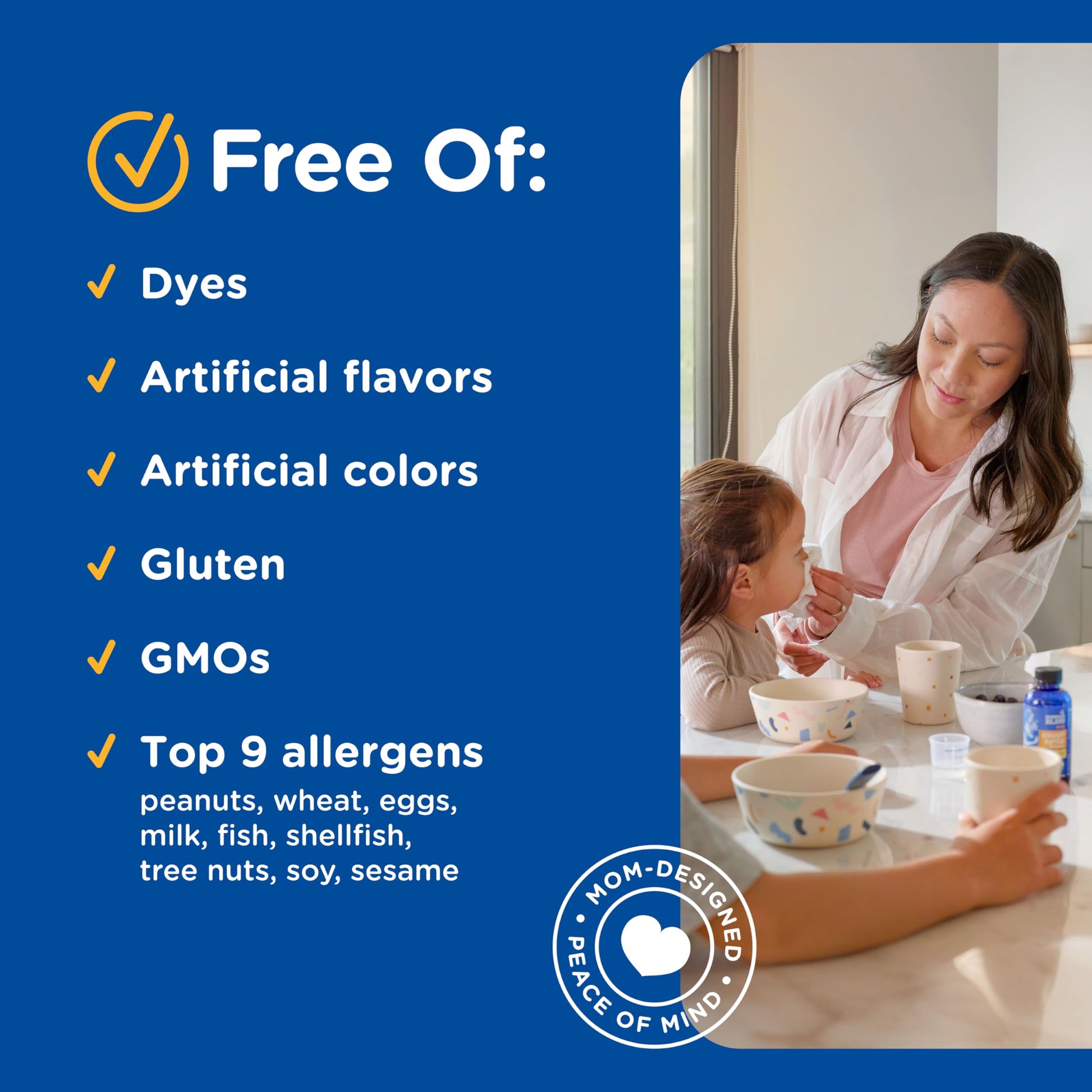 Mommy's Bliss daytime immunity support cough syrup with vitamin c and zinc for kids.