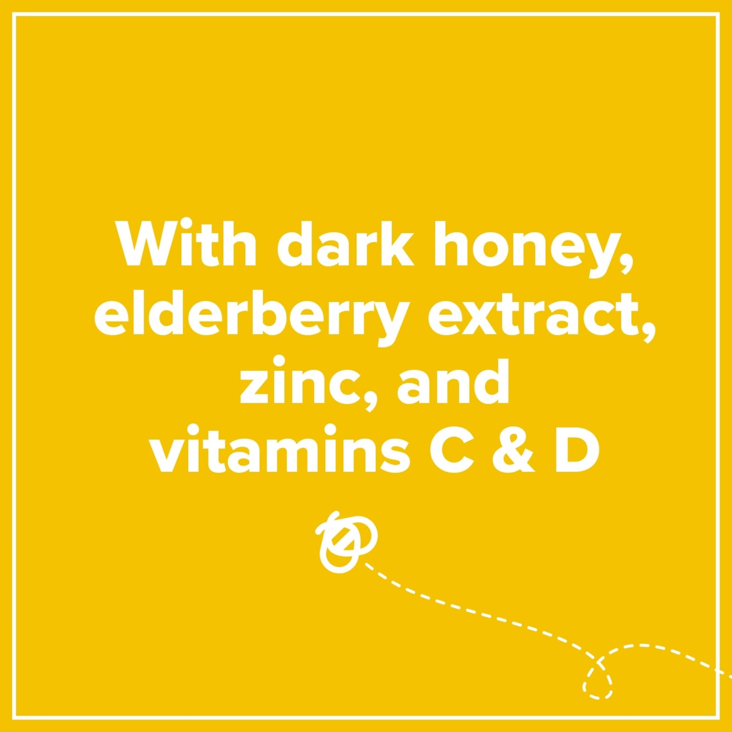 Back label view of Zarbee's honey cough syrup displaying vitamin C, D, and zinc supplement facts.
