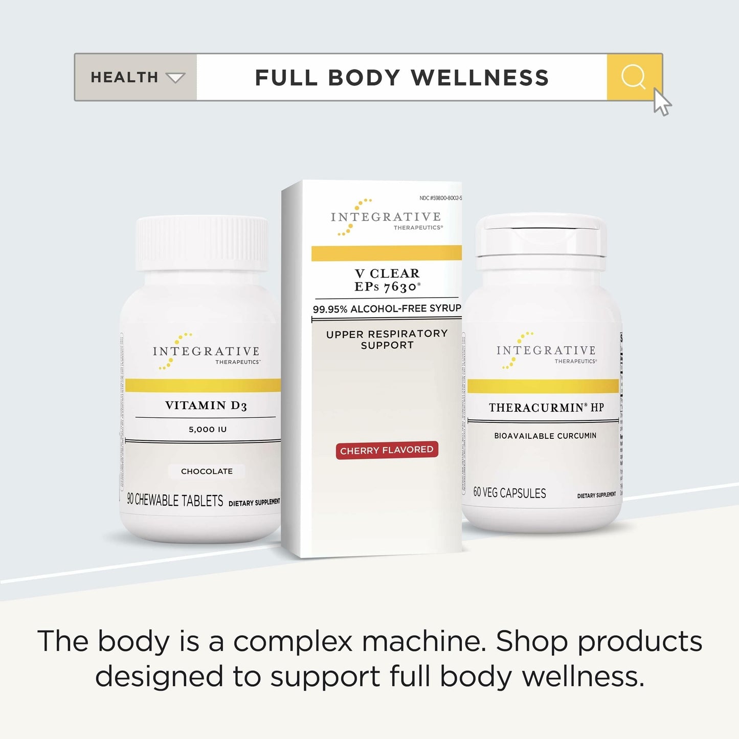 Authentic Integrative Therapeutics EPs 7630 formula container highlighting alcohol free syrup