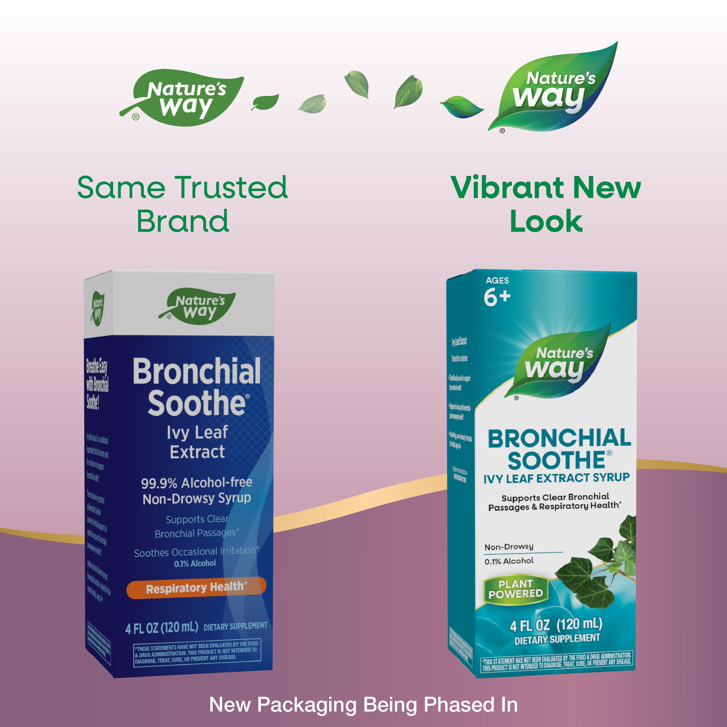 Nature's Way Bronchial Soothe dietary supplement dosage cup and packaging details