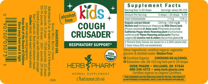 Herb Pharm Kids Cough Crusader 1 fluid ounce package base