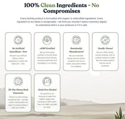 Authentic imported Earthley Wellness respiratory health liquid supplement on retail display