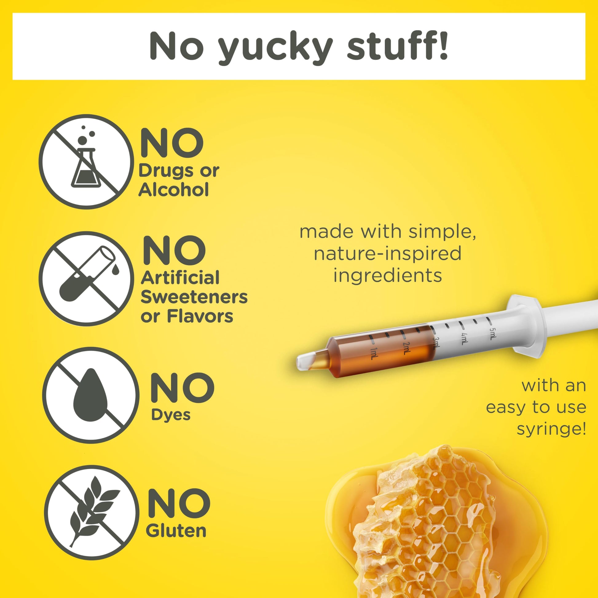 Side panel details listing zinc and dark honey active ingredients on the product box