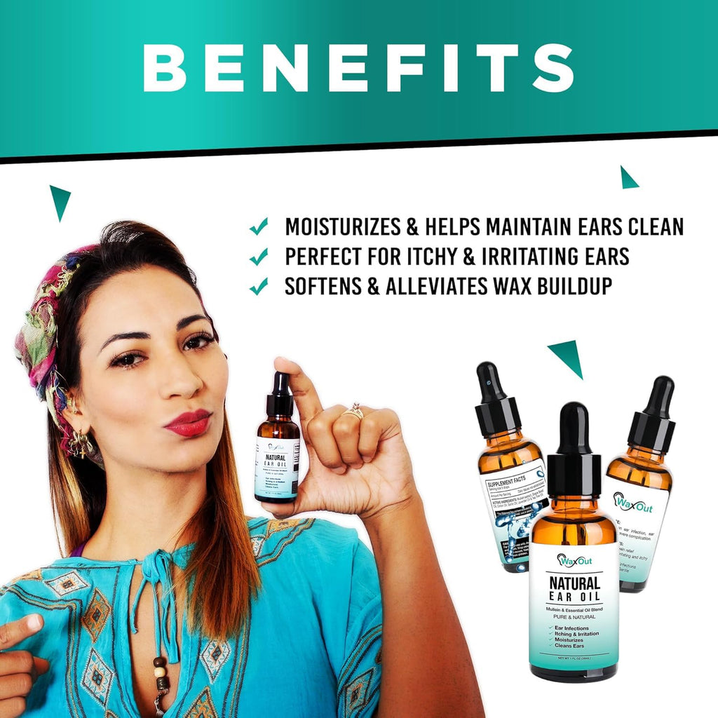 WaxOut BigWave ear drops glass bottle and liquid applicator