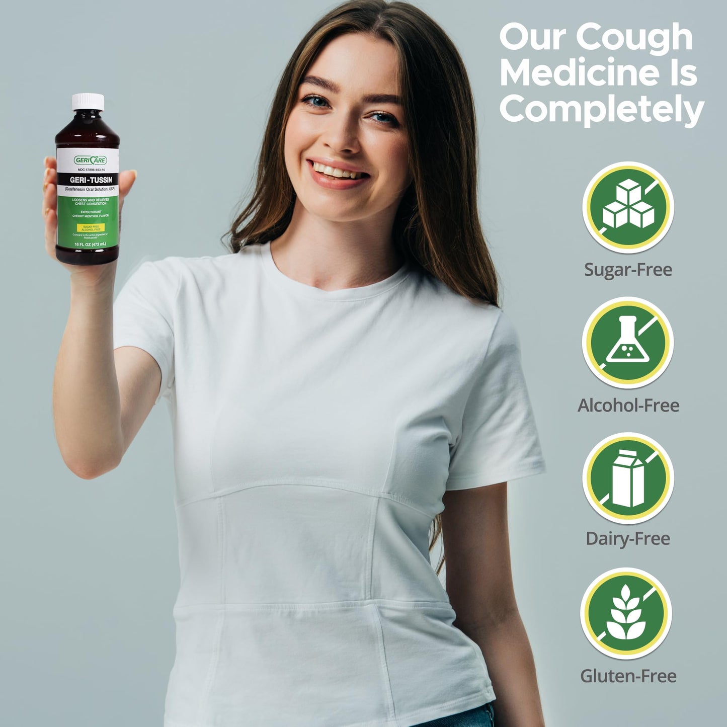 GeriCare Geri-Tussin adult strength cough and cold relief syrup directions for use