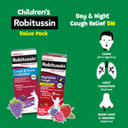 Children's Robitussin liquid cough medicine daytime grape flavor bottle packaging