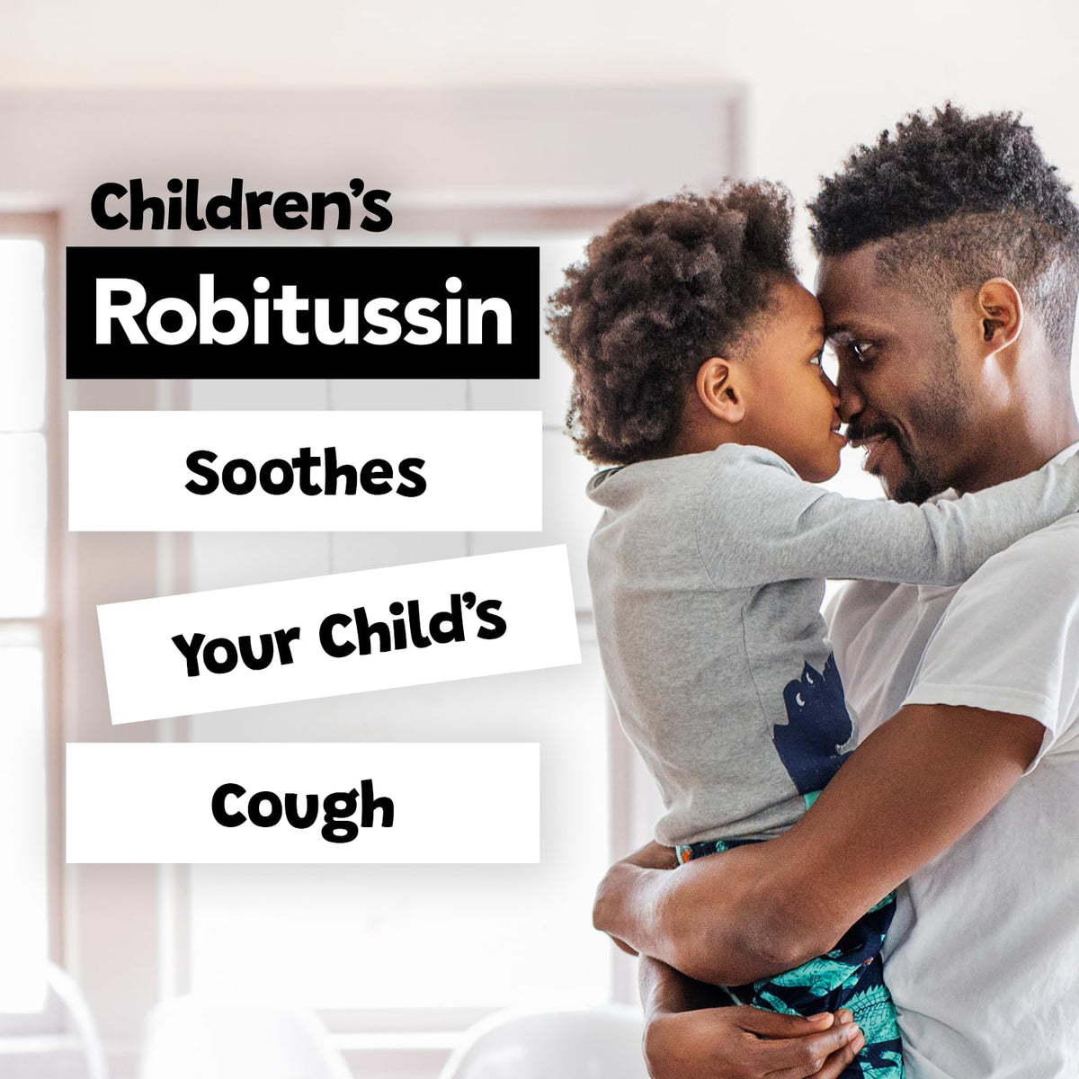 Children's Robitussin health care product ingredients label and drug facts chart