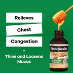 Robitussin chest congestion expectorant and cough suppressant syrup for adults side panel details