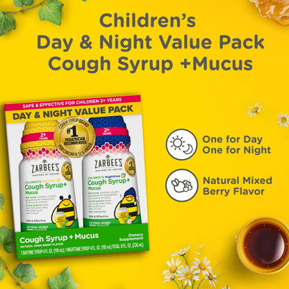 Side panel of Zarbee's toddler cough syrup box showing clear dosage instructions for children aged two through six.