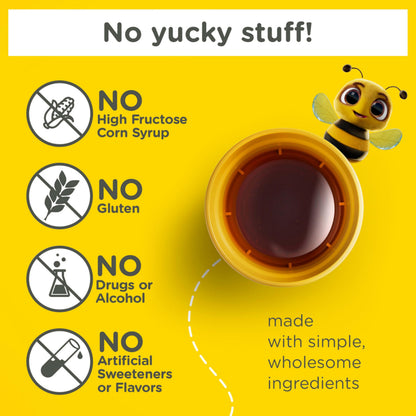 Back label of Zarbee's Children's value pack detailing the dark honey and English ivy leaf extract supplement facts.