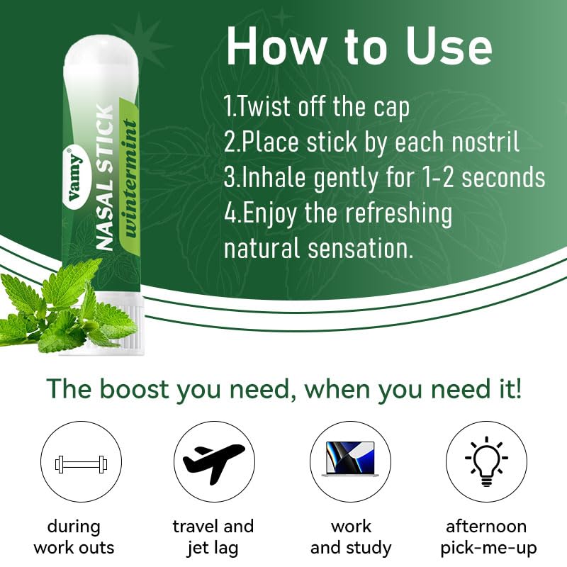 The four distinct essential oil inhaler sticks arranged together highlighting the mint lavender wintermint and tropical varieties.