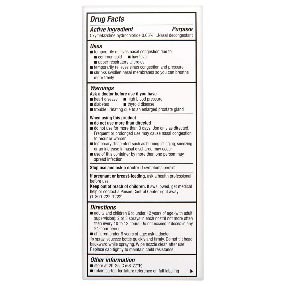 Imported Rite Aid moisturizing nasal mist demonstrating pump design for dry nasal passages