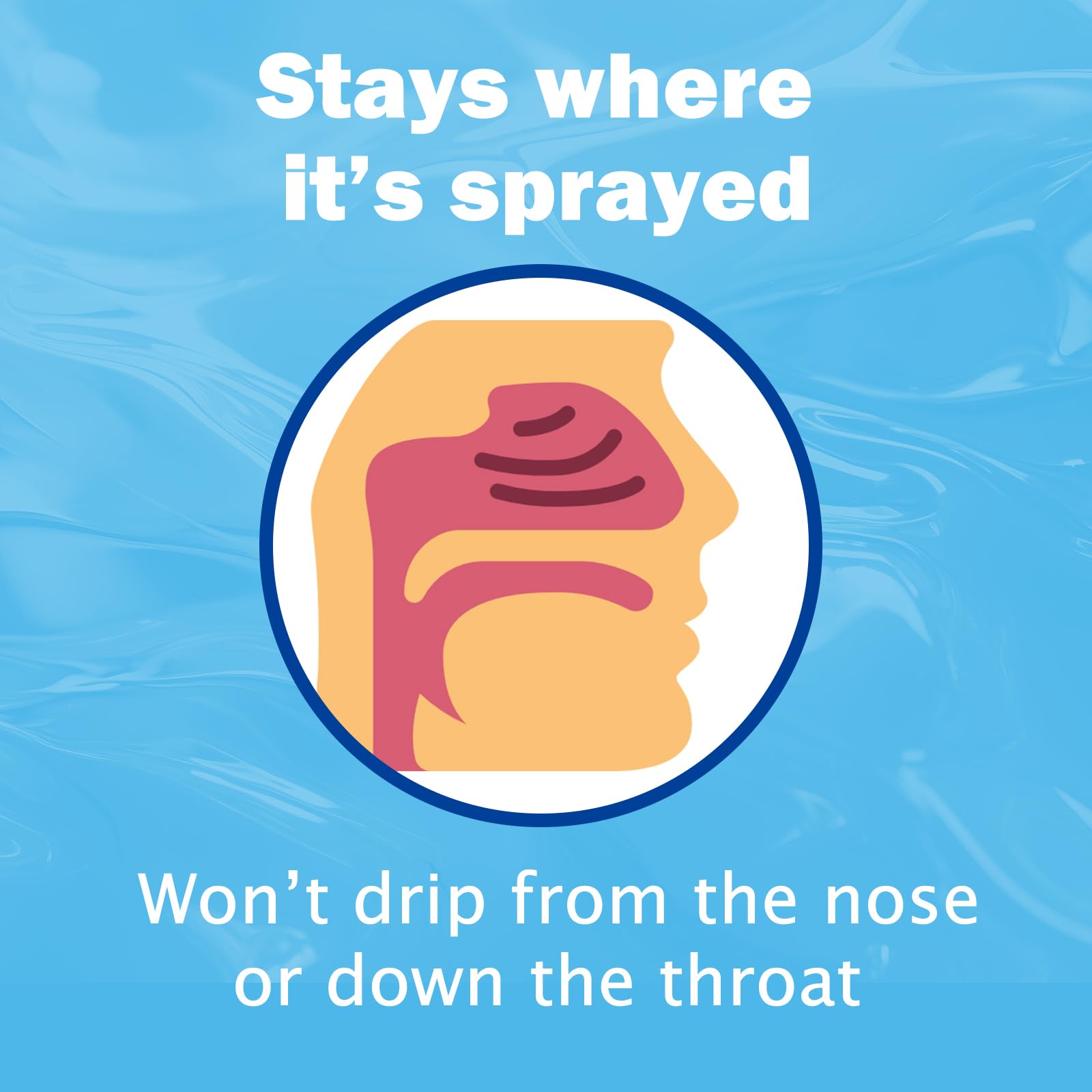 Close up of the spray nozzle designed for comfortable nasal application and uniform misting