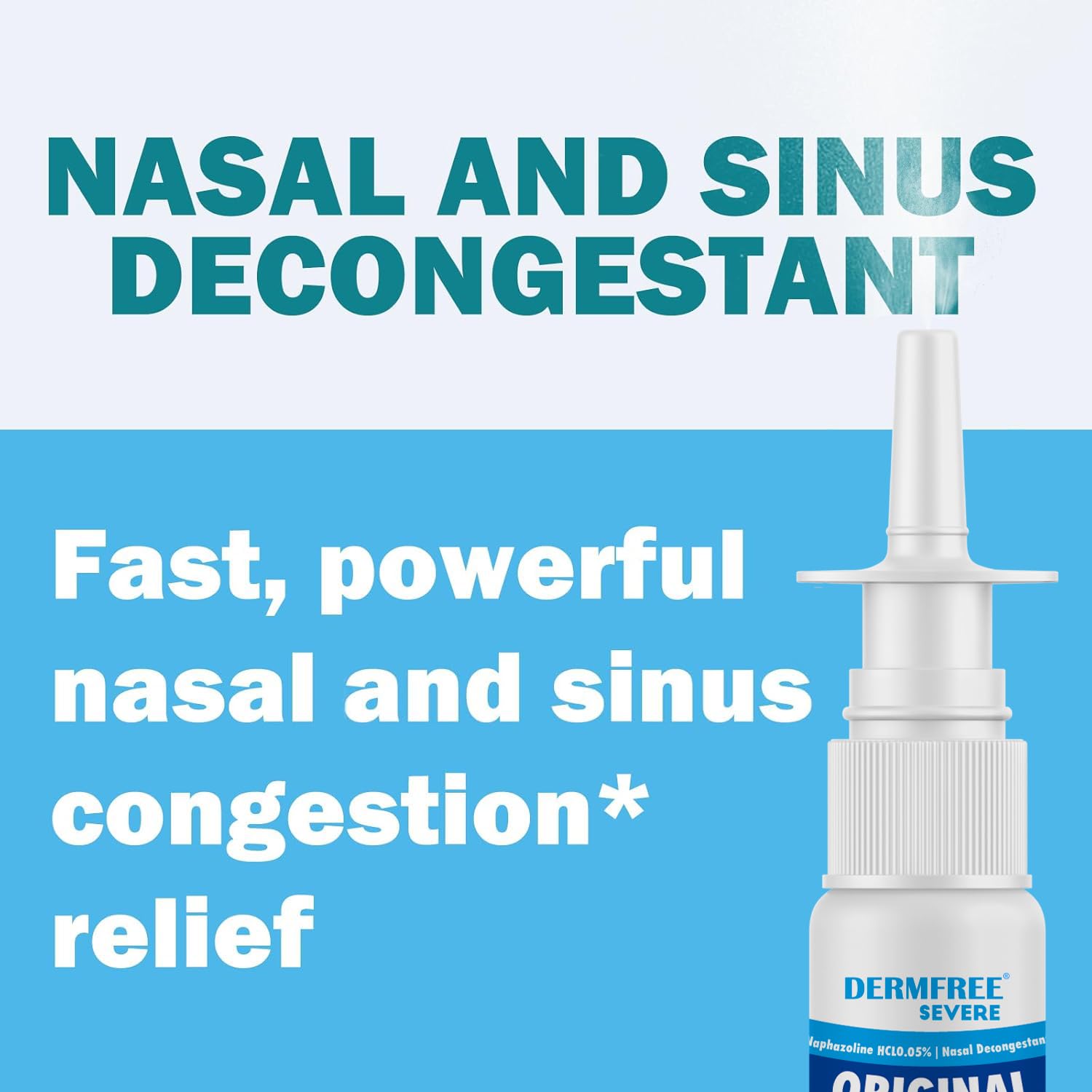 Vicks sinus pressure and cold relief spray bottle unboxed on a clean surface