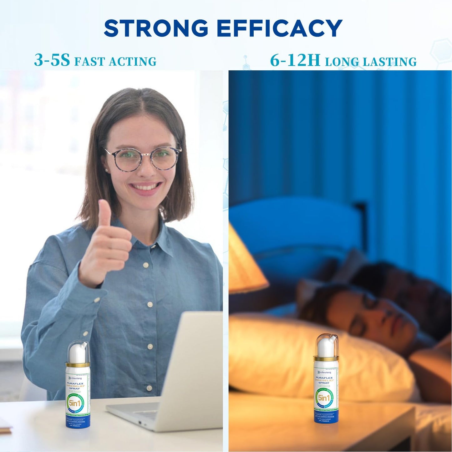 Side label of drug free non drowsy herbal decongestant spray for adults and kids