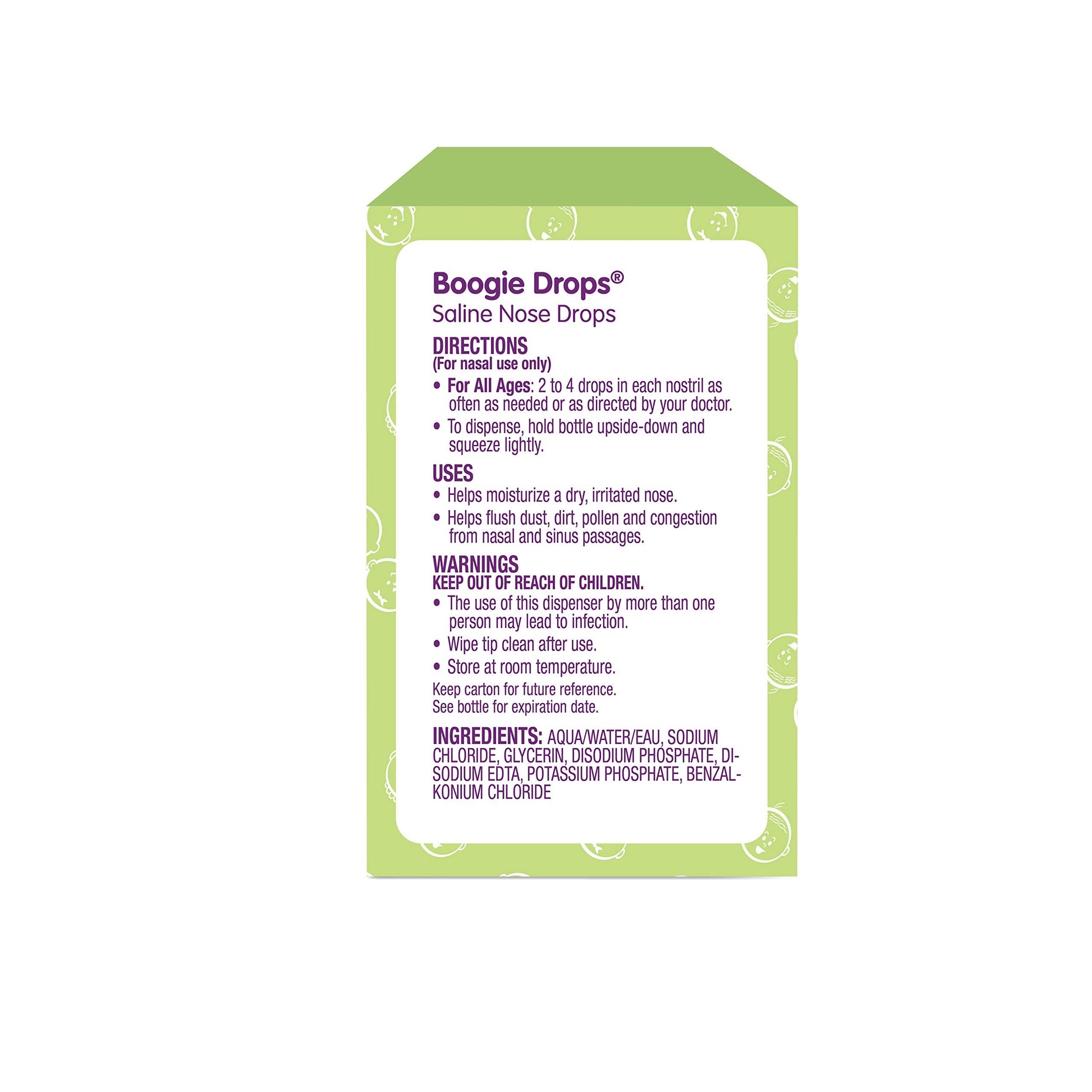 Boogie unscented natural saline baby wipes pack with secure flip top lid for infant hygiene.