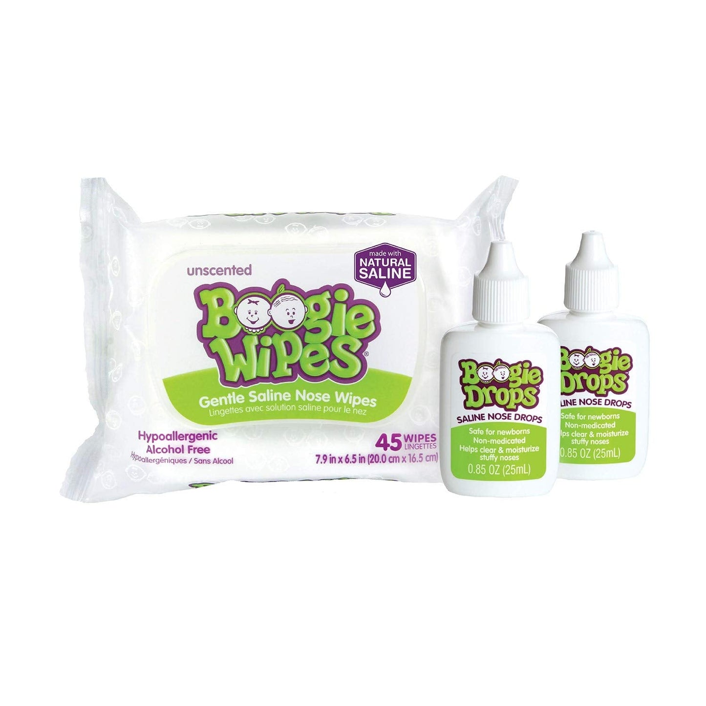 Authentic USA imported Boogie baby nose care kit on a neutral background for newborn wellness.