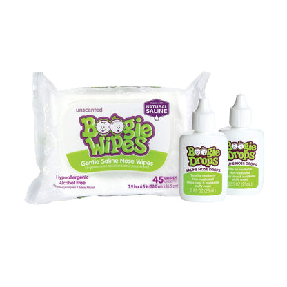 Authentic USA imported Boogie baby nose care kit on a neutral background for newborn wellness.