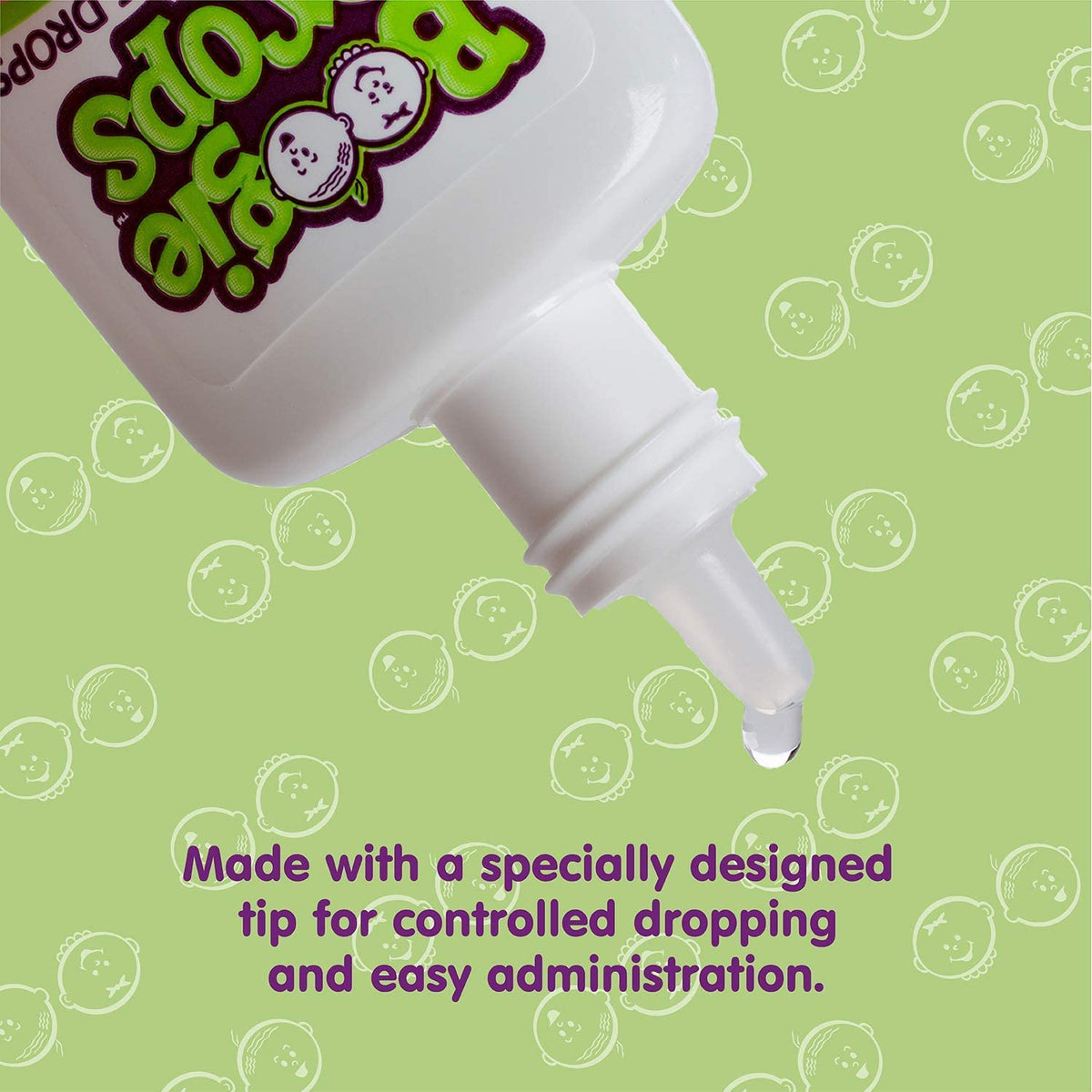 Boogie Drops pediatric nasal decongestant solution showing the gentle infant dropper tip.
