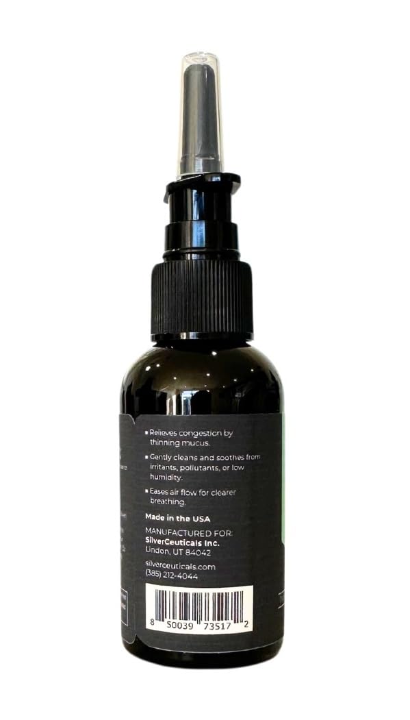 SilverCeuticals Colloidal Silver nasal decongestant spray for clearing blocked nasal passages