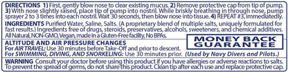 Pressureze USA imported sterile allergy spray for children side view panel details
