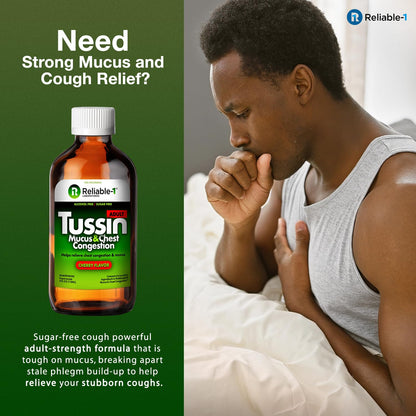 Authentic USA imported Tussin adult strength non drowsy chest congestion formula bottle