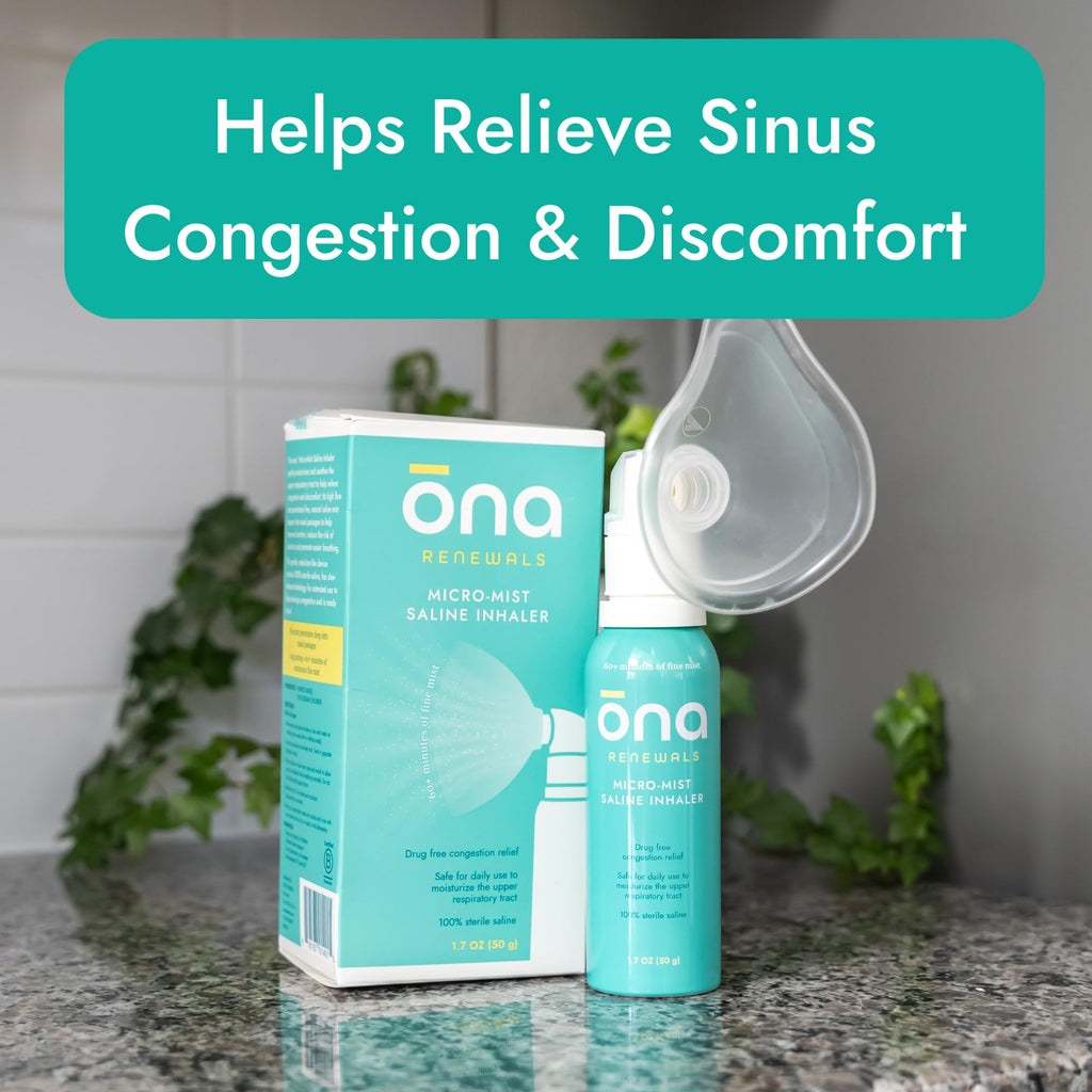 ONA drug free sterile saline inhaler bottle showing twist top mechanism