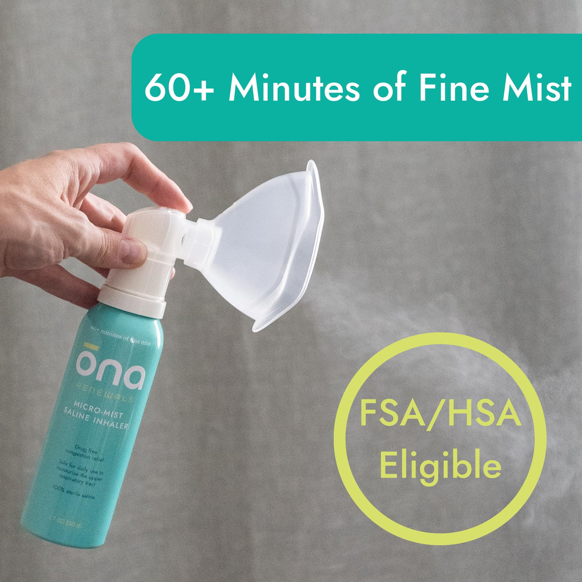 ONA Renewals premium non electric micro mist device releasing fine saline spray