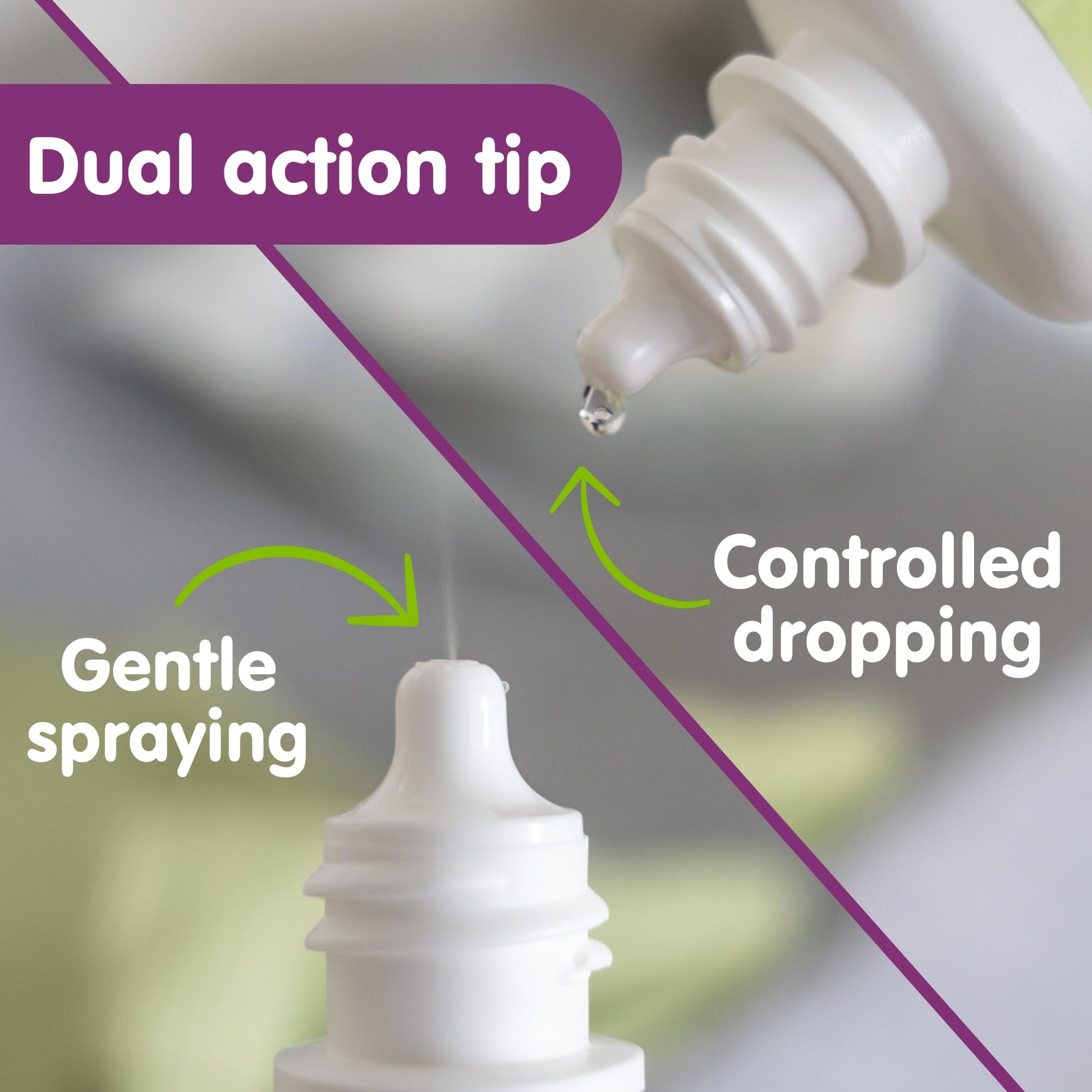 Boogie non-medicated natural saline drops for baby allergy and cold relief dual action bottle