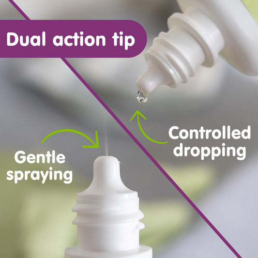 Boogie non-medicated natural saline drops for baby allergy and cold relief dual action bottle