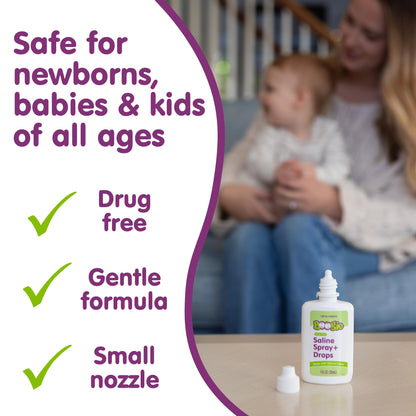 Boogie baby allergy relief nasal decongestant dual function spray and drops for newborns