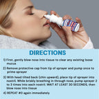 USA imported Pressureze Xtra spray showing ingredients and clear solution texture