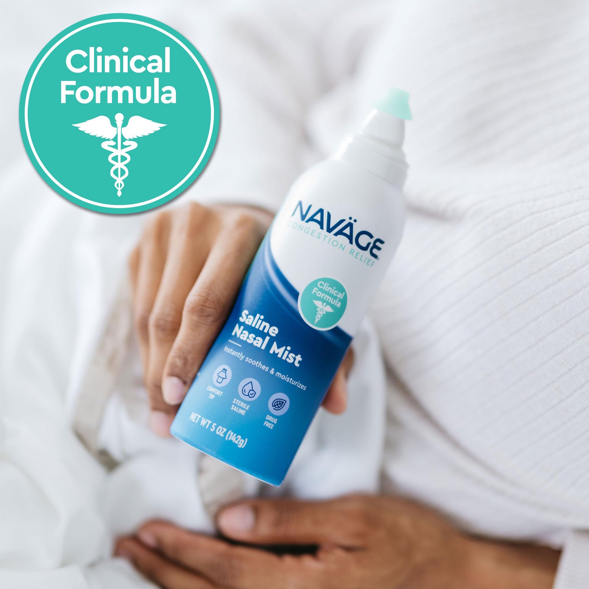 Navage extra comfort nasal mist packaging detailing the 5 Ounce product size