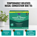 Twin pack box of Berkley Jensen severe sinus pressure relief spray bottles.