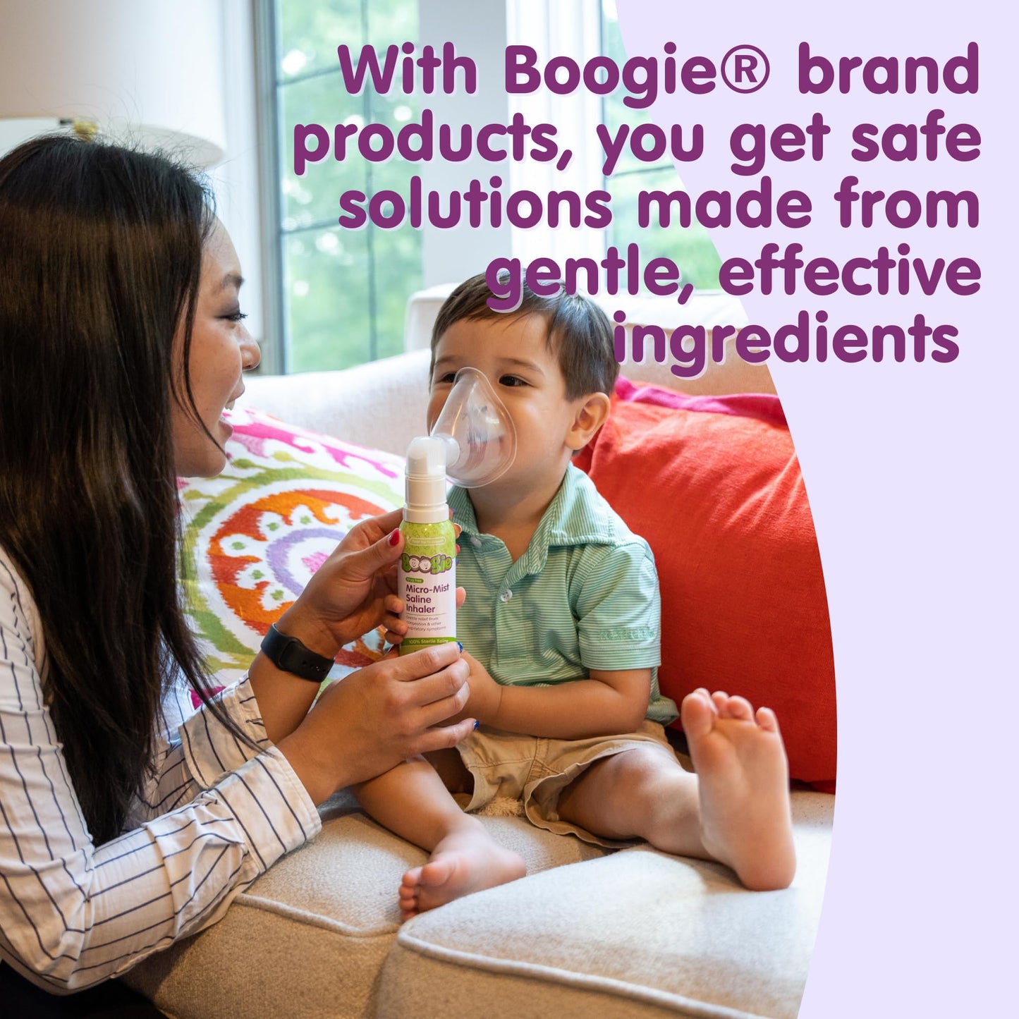 Close up of the dishwasher safe nozzle on Boogie saline inhaler