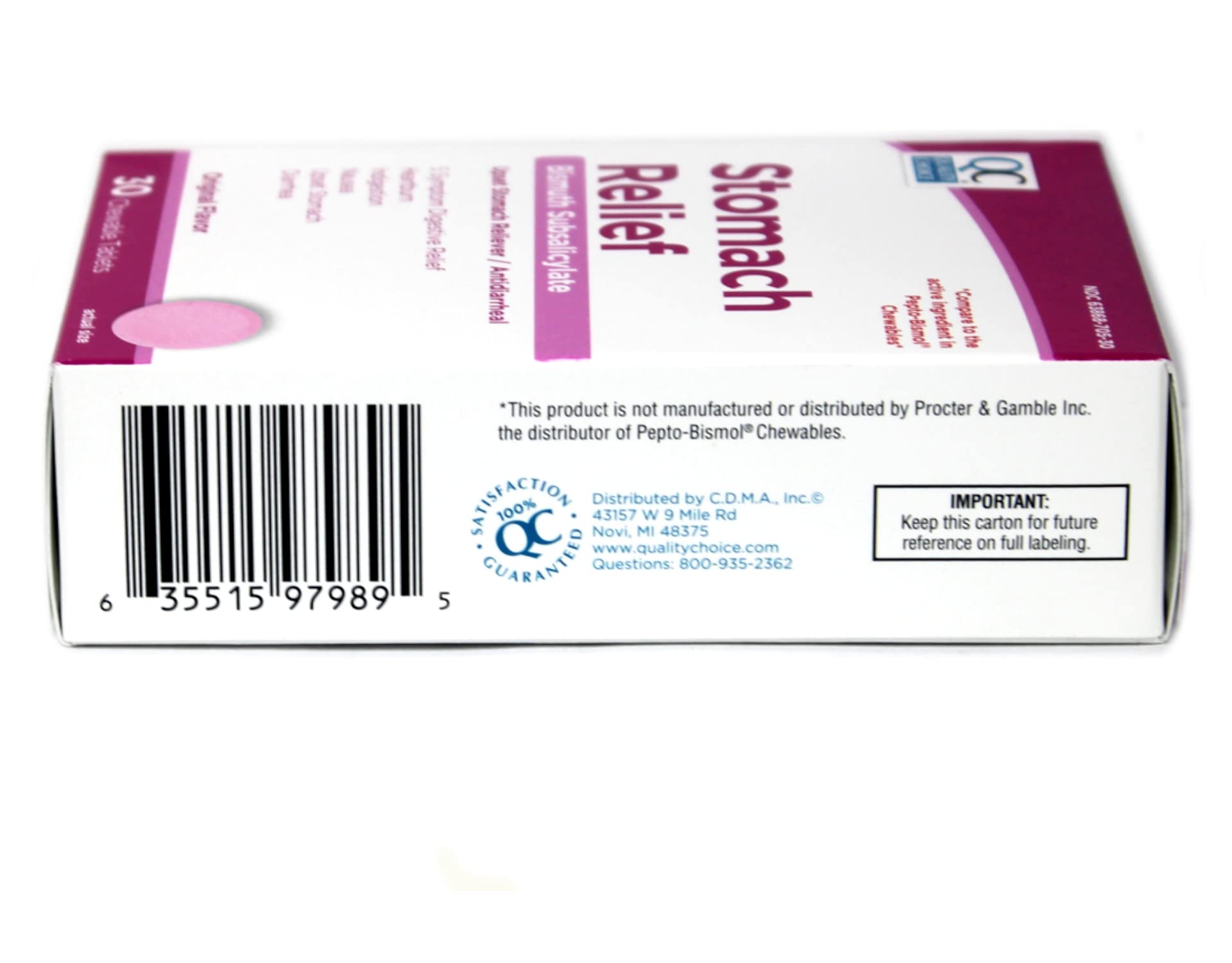 Authentic USA imported Quality Choice stomach relief medication