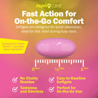 NUVICARE upset stomach remedy back label showing drug facts and complete active ingredients