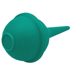 ResOne green rubber bulb syringe upright stability view