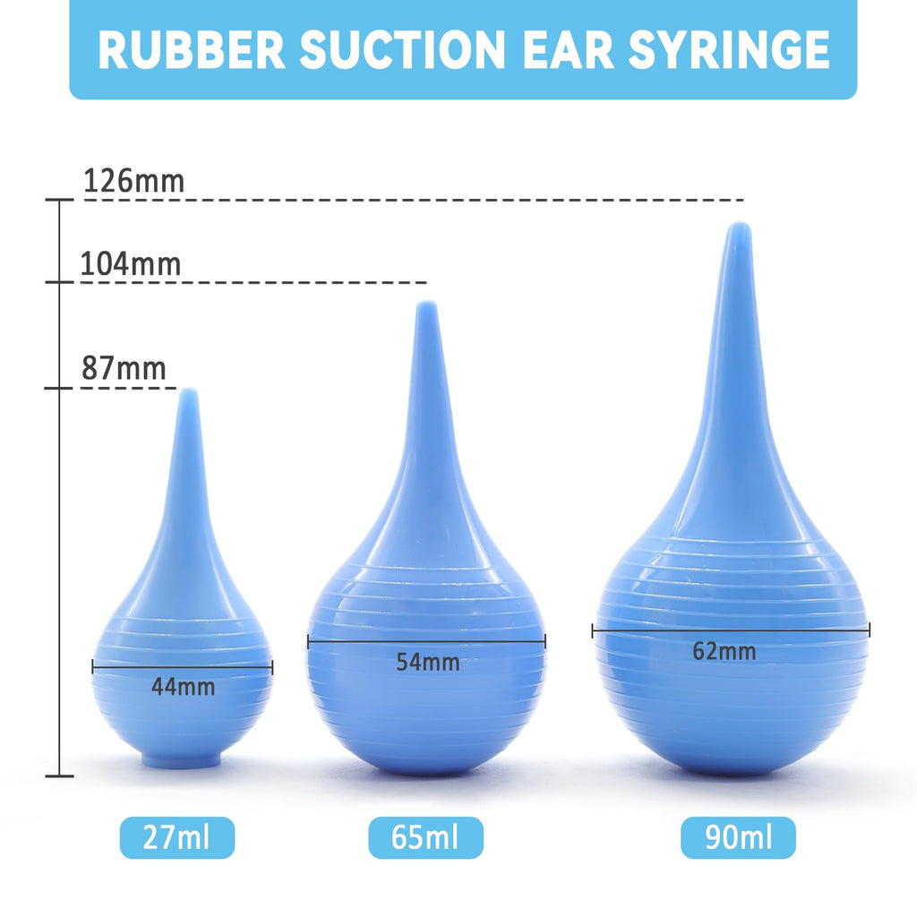 Canumer rubber suction bulb syringe trio set