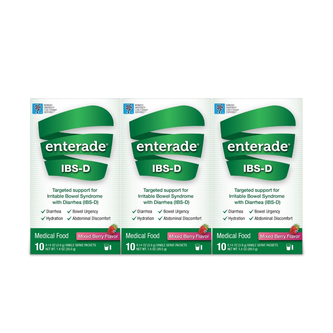 Authentic USA imported Enterade IBS-D thirty single serving powder packets packaging