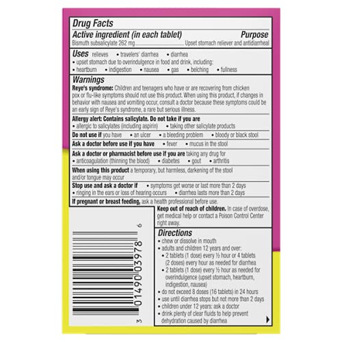 Side view of Pepto-Bismol Original Liquid 12 Fluid Ounce packaging