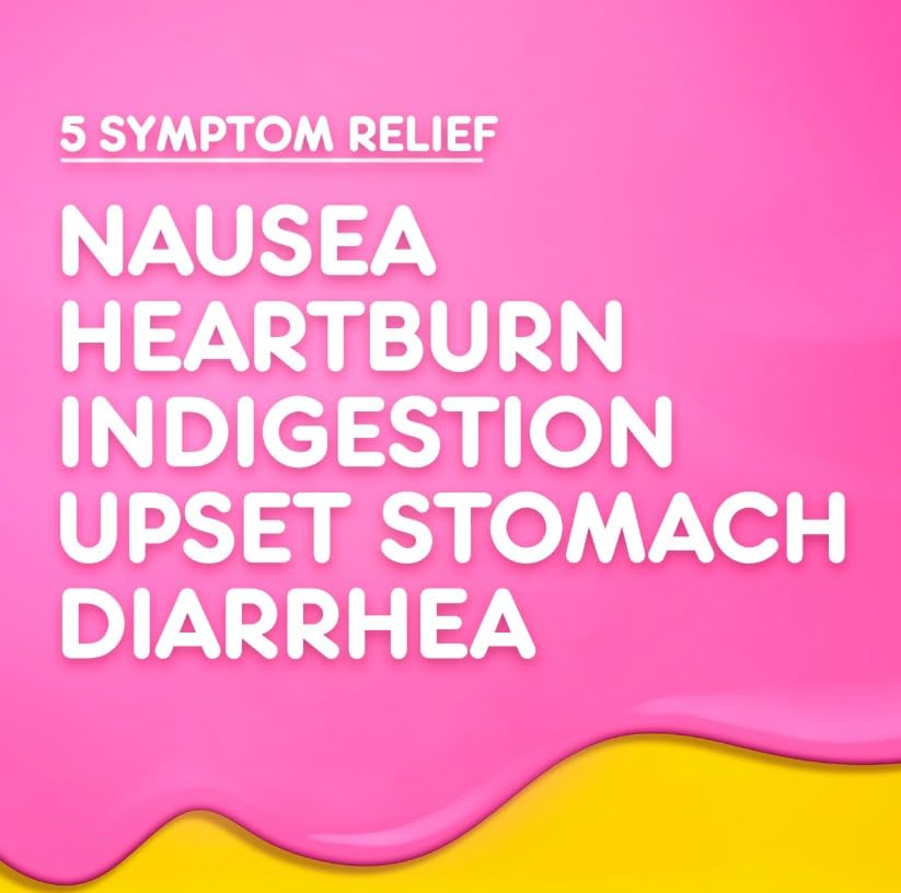 Pepto-Bismol liquid dosage cup and bottle